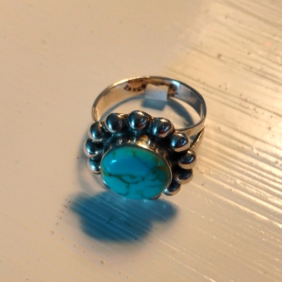 🌹❤️Magnificent!/ Flower Torquois Ring 💍💖 - Picture 5 of 7